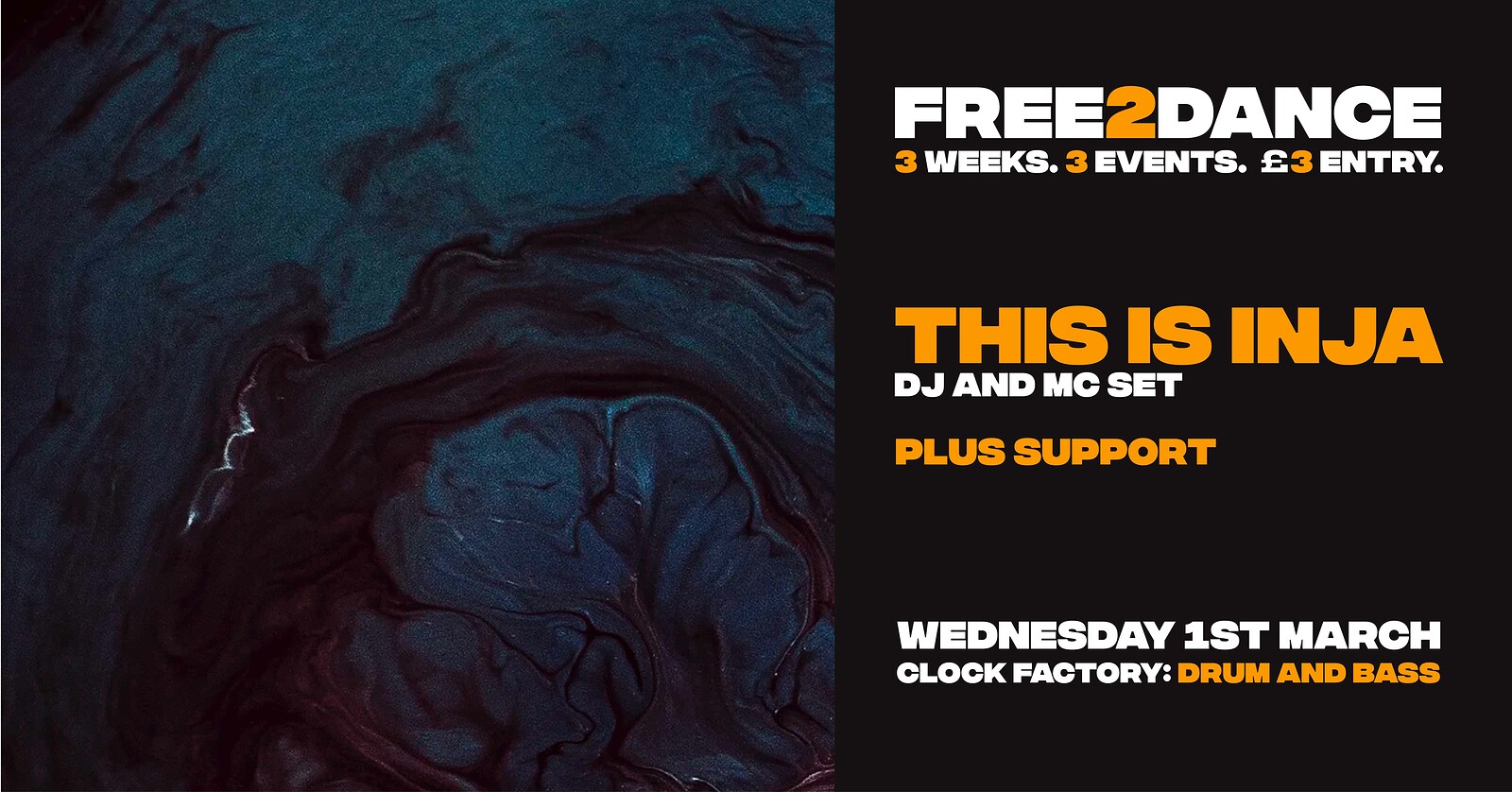 FREE2DANCE: Inja •  Clock Factory at Clock Factory Bristol