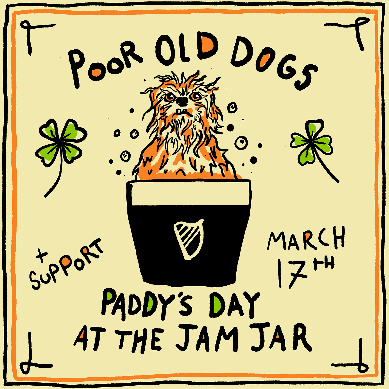 Paddy's Day with Poor Old Dogs + Nasty Fishmonger at The Jam Jar