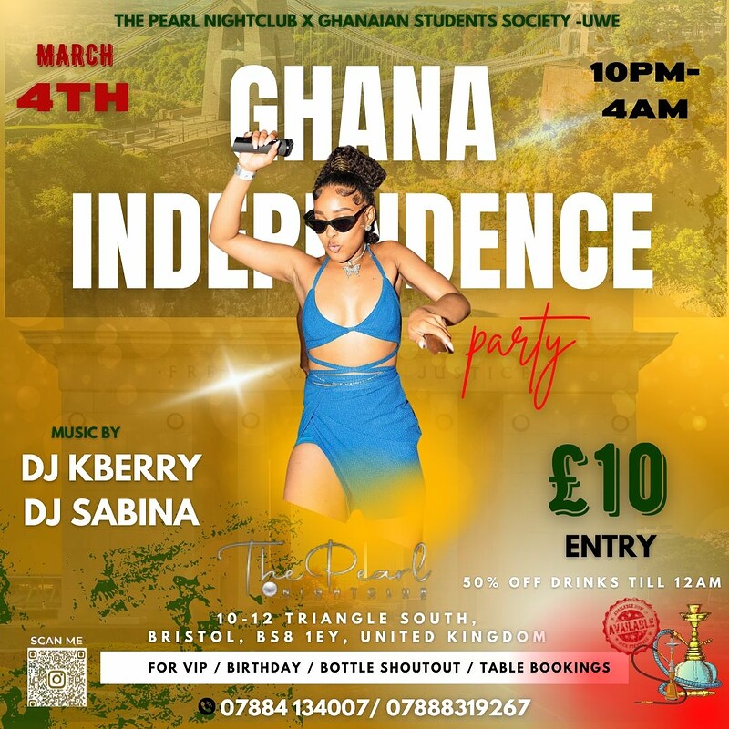 LIT UP SATURDAYS - BS GHANA INDEPENDENCE PARTY at THE PEARL NIGHTCLUB 10-12 TRIANGLE SOUTH BS8 1EY