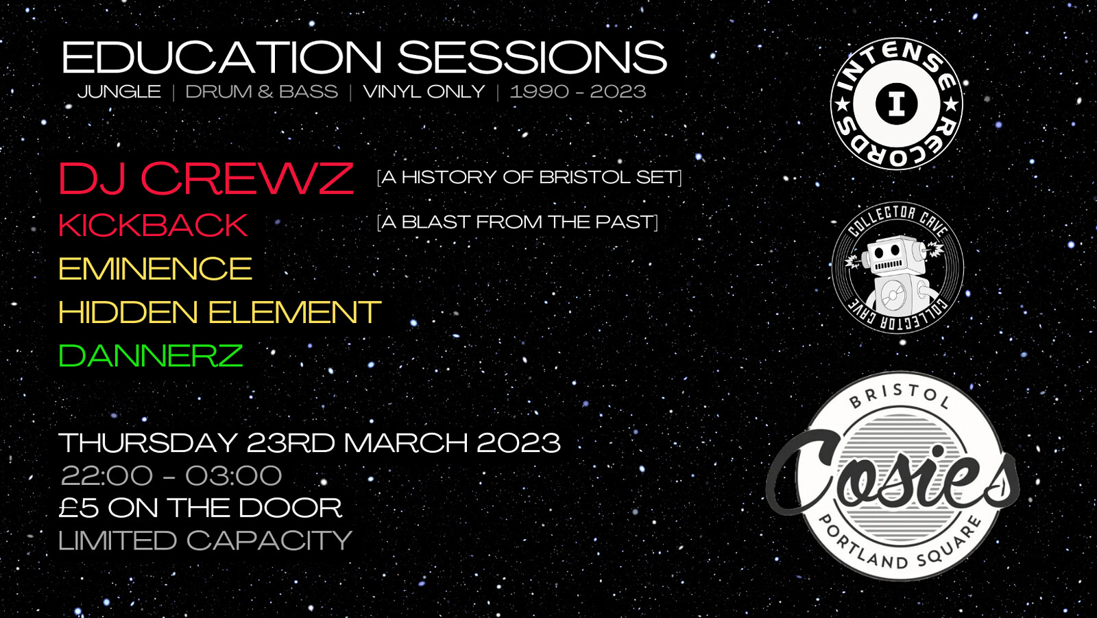 Education Sessions - Jungle/Drum & Bass - Vinyl at Cosies