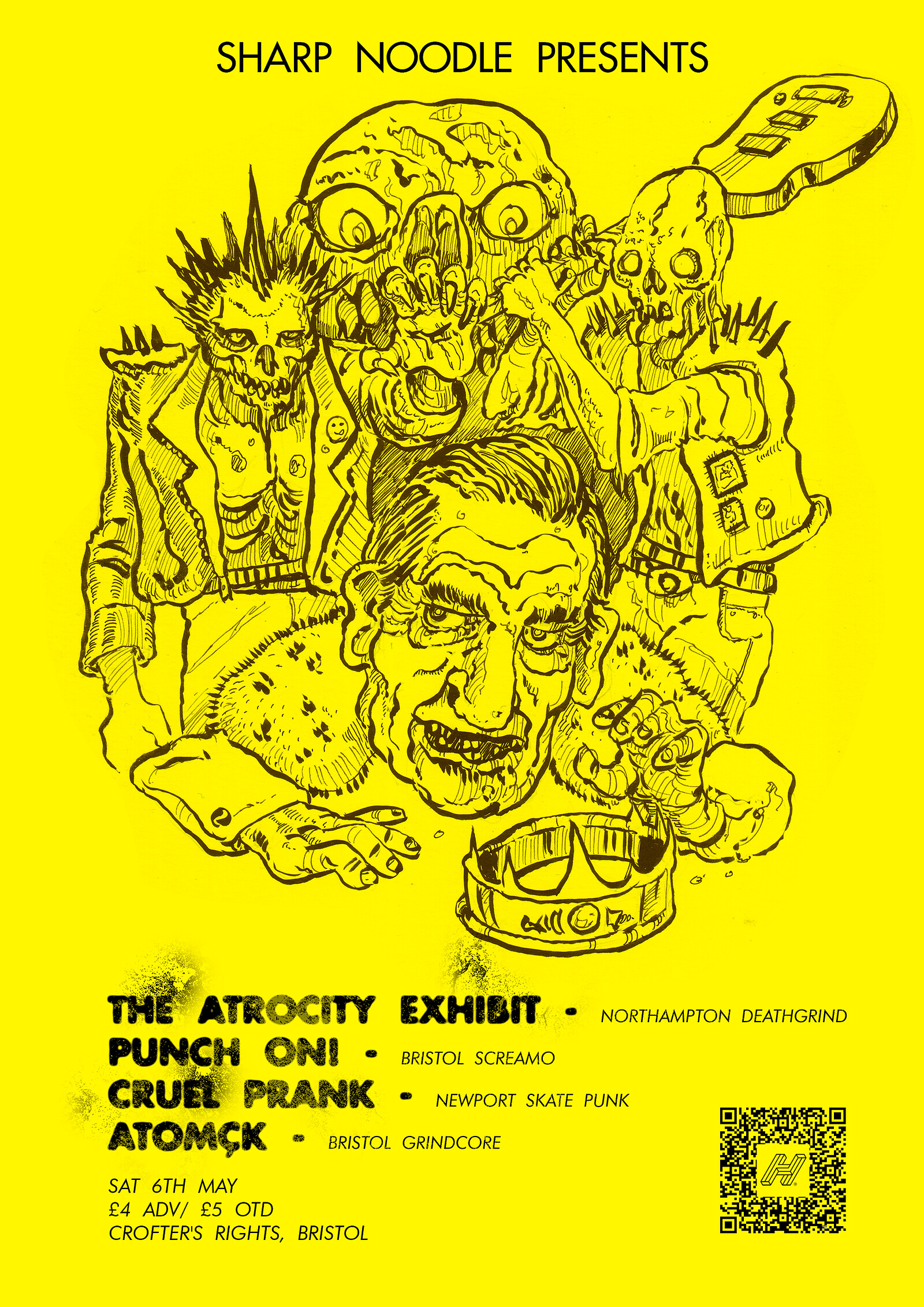 THE ATROCITY EXHIBIT/PUNCH ON/CRUEL PRANK/ATOMÇK at Crofters Rights