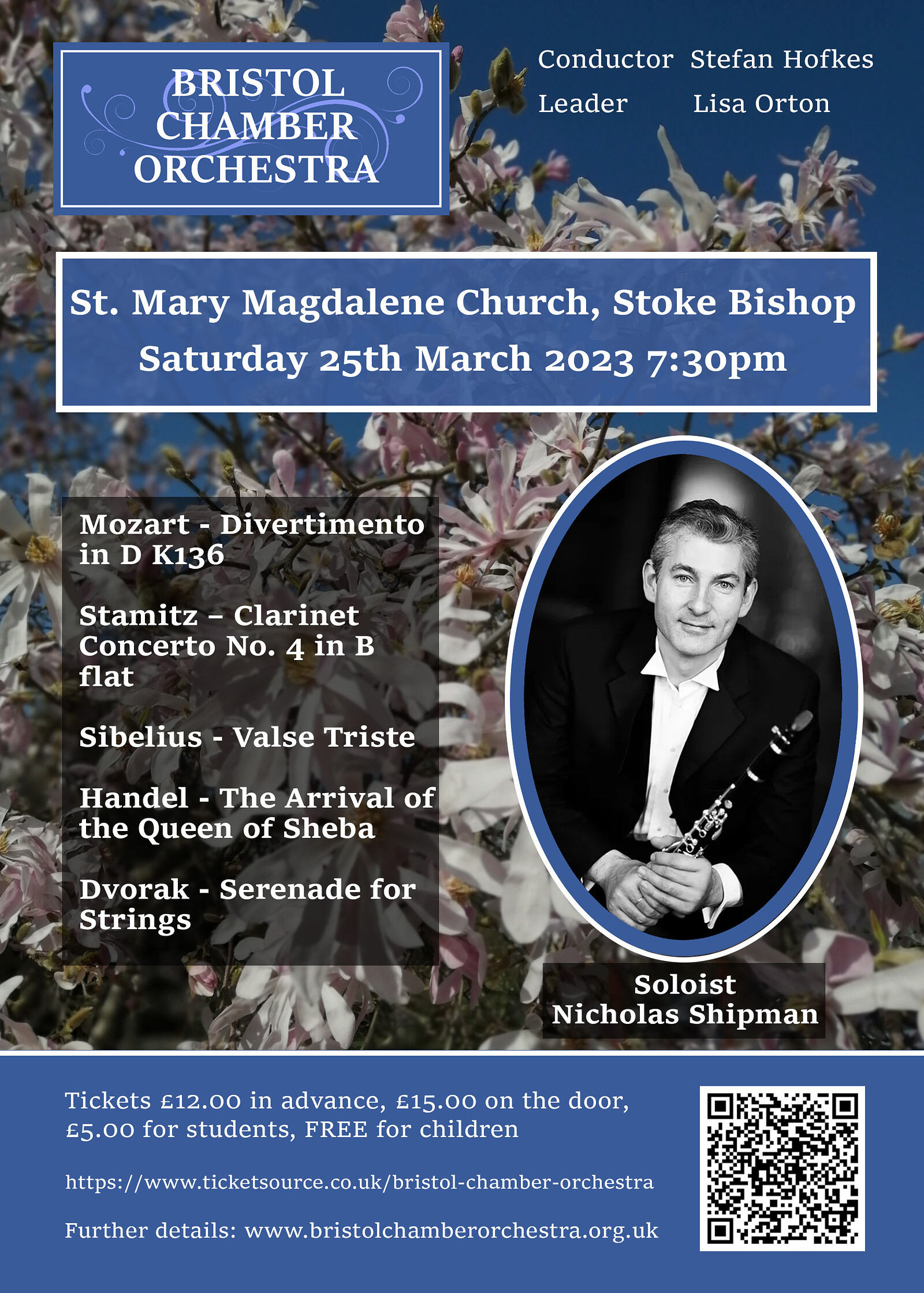 Bristol Chamber Orchestra Spring Concert at St. Mary Magdalene Church, Stoke Bishop