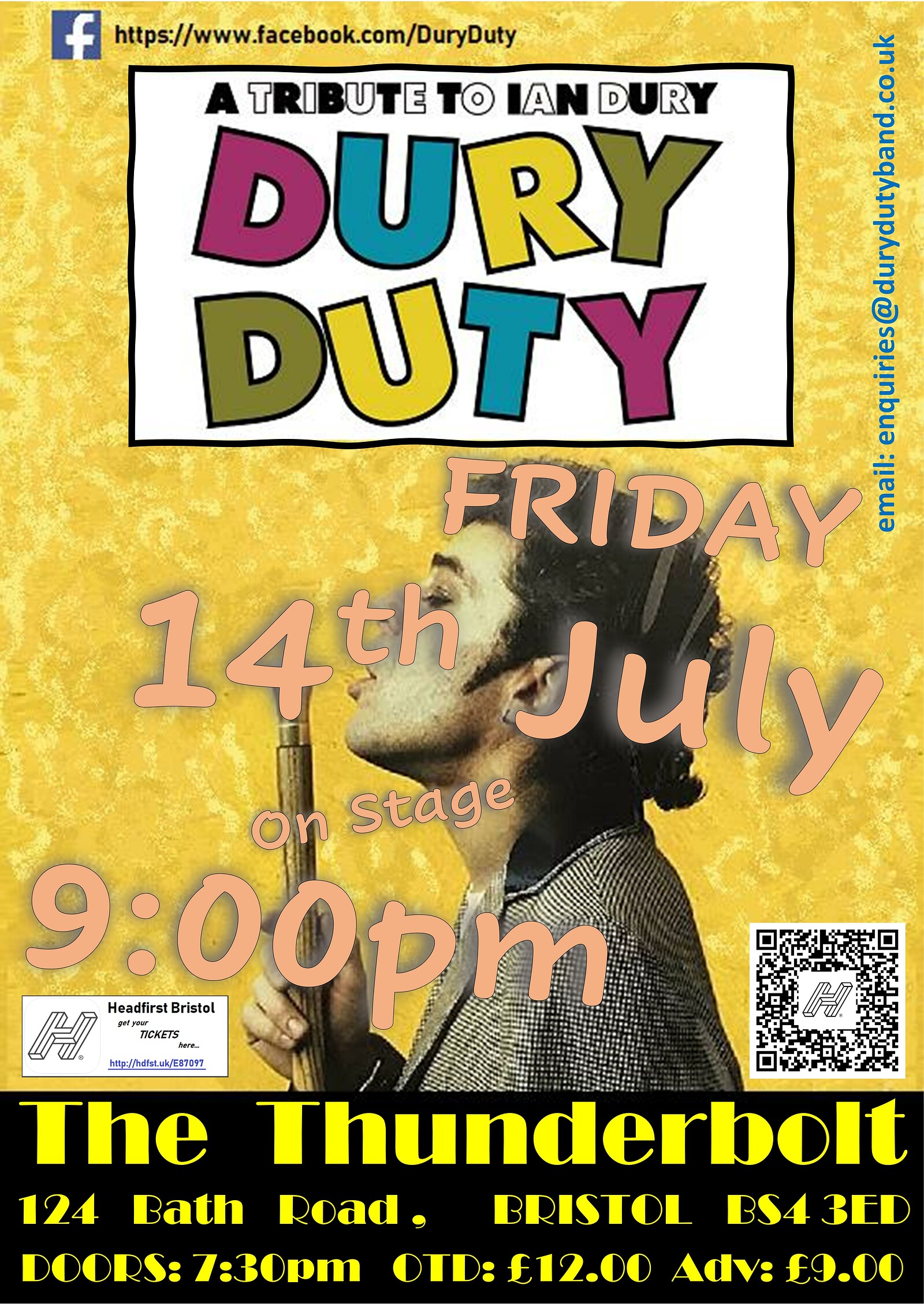 Dury Duty - Ian Dury Tribute Band at The Thunderbolt