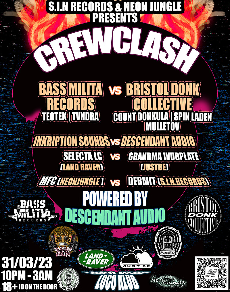 S.I.N Records X Neon Jungle Present The Crew Clash at Loco Klub