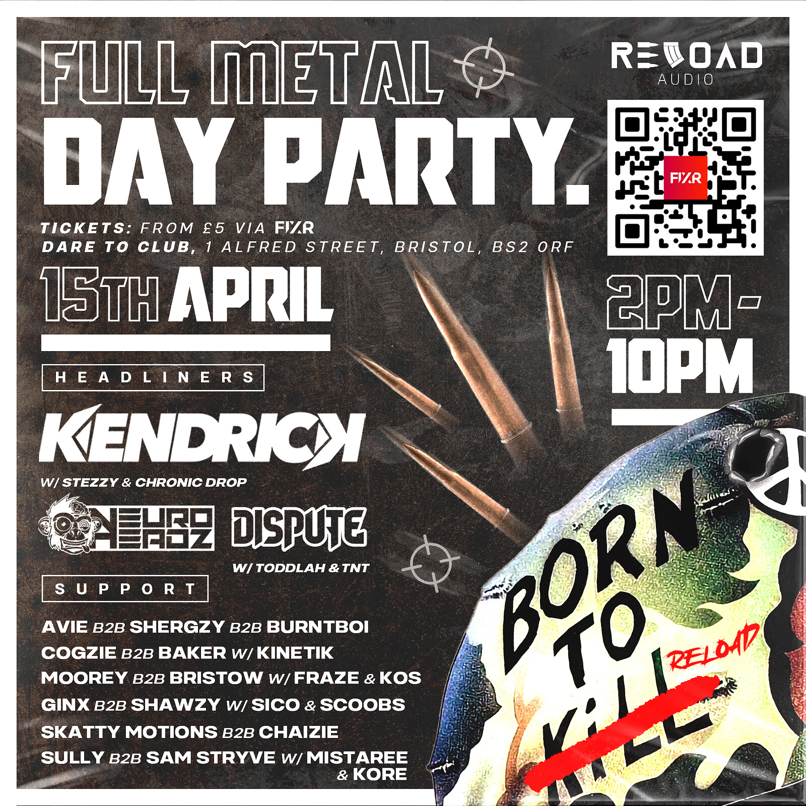 RELOAD AUDIO PRESENTS: FULL METAL DAY PARTY at Dare to Club