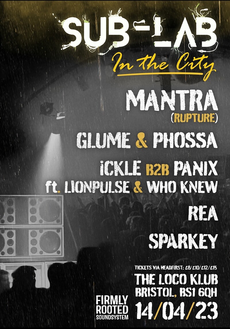 Sub Lab: Mantra , Glume & Phossa, Firmly at Loco Klub