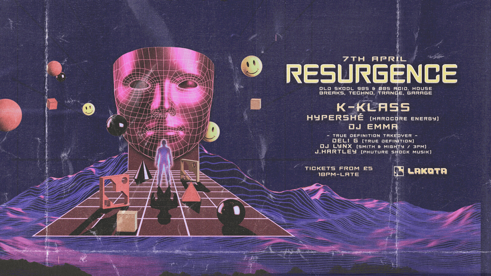 Resurgence: Old Skool Rave w/ K-Klass, Hypershe, D at Lakota