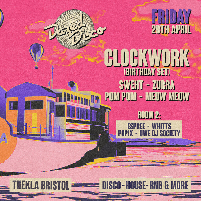 Dazed Disco Bristol: Boat Party at Thekla