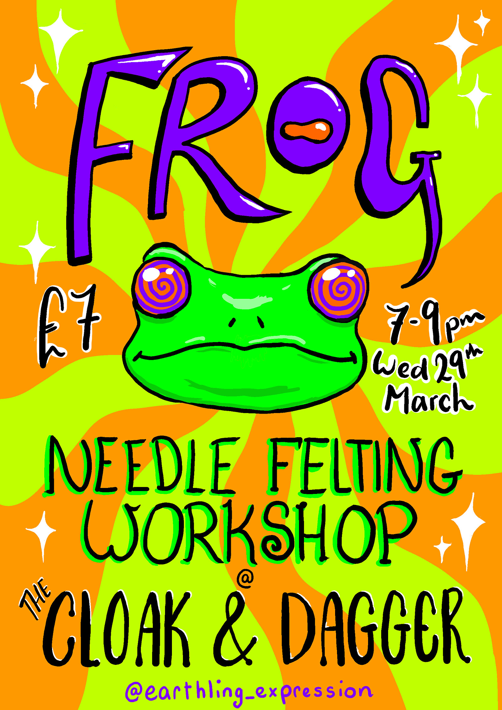 Frog Needle Felting Workshop at The Cloak and Dagger