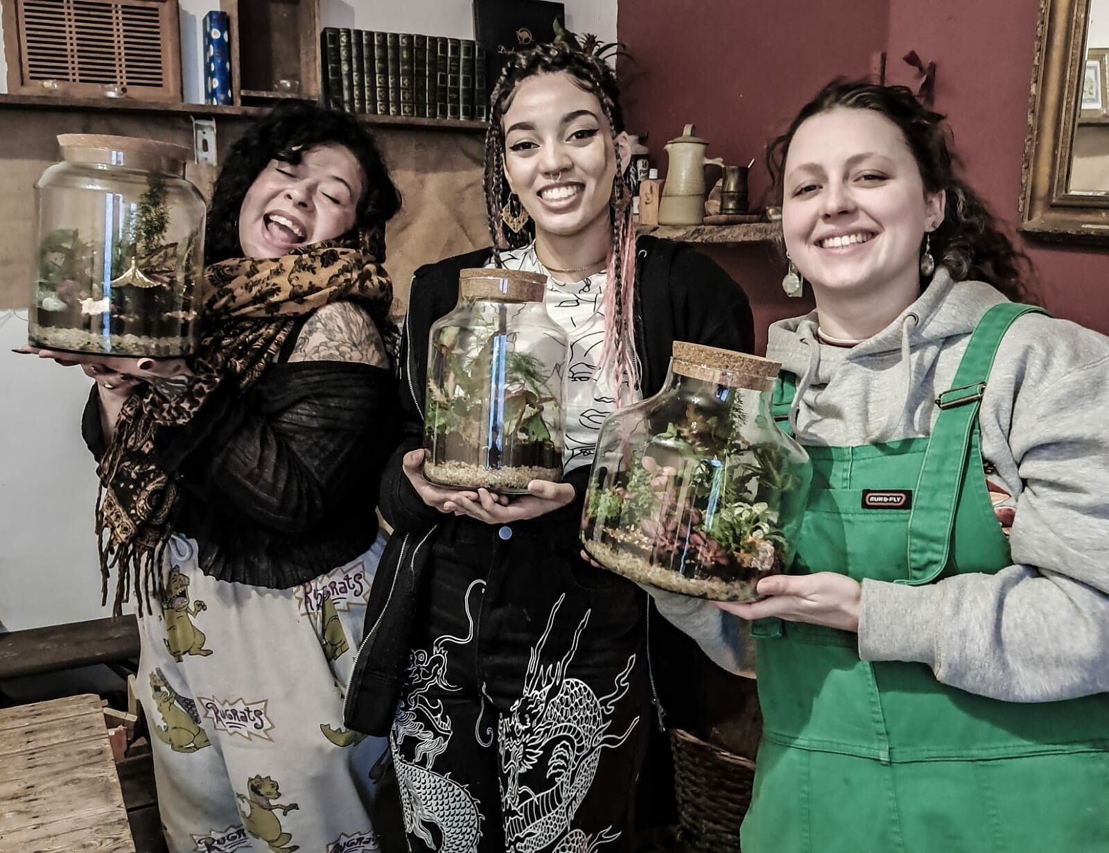 Terrarium workshop bioluminescent mushrooms at Oak and Reed