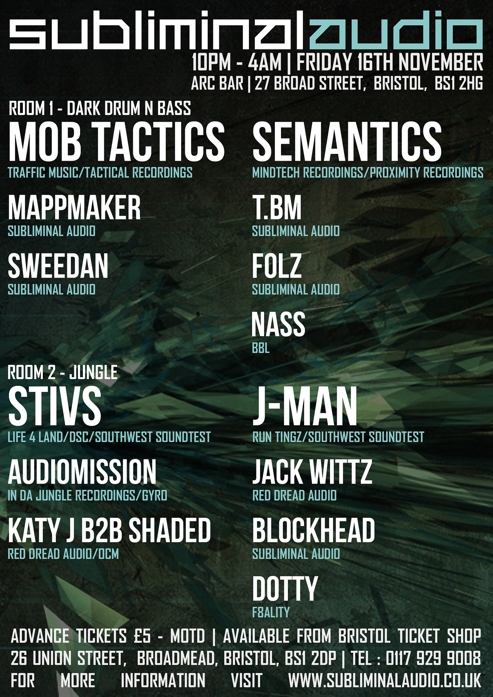 Subliminal Audio   Bristol at Arc Bar