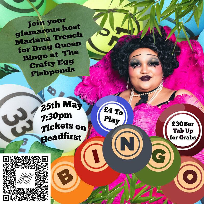 Drag Queen Bingo at The Crafty Egg Fishponds at The Crafy Egg Fishponds