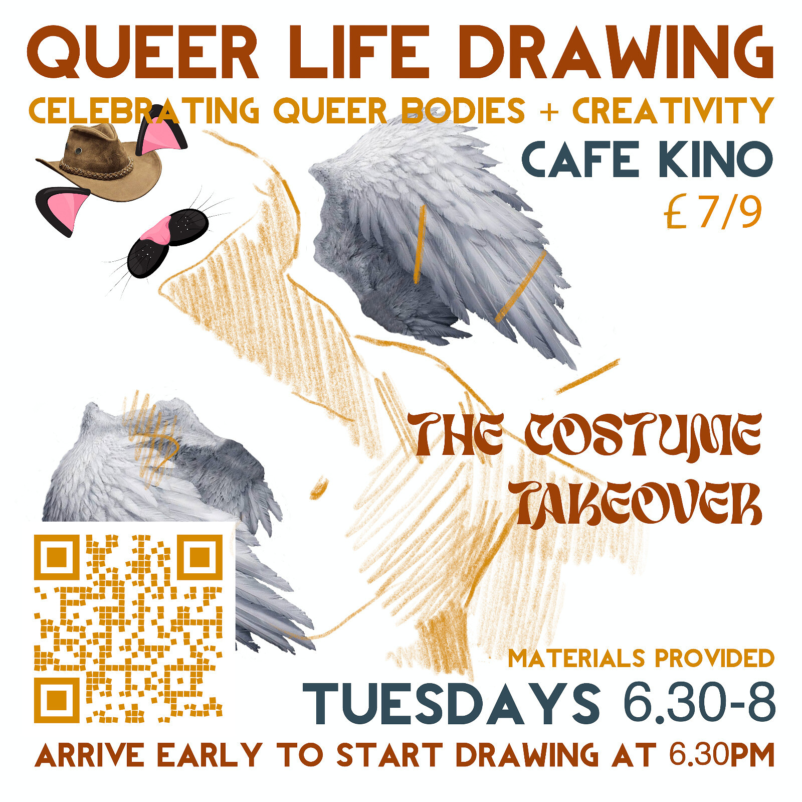 Queer Life Drawing TAKEOVER - Costumes at Cafe Kino
