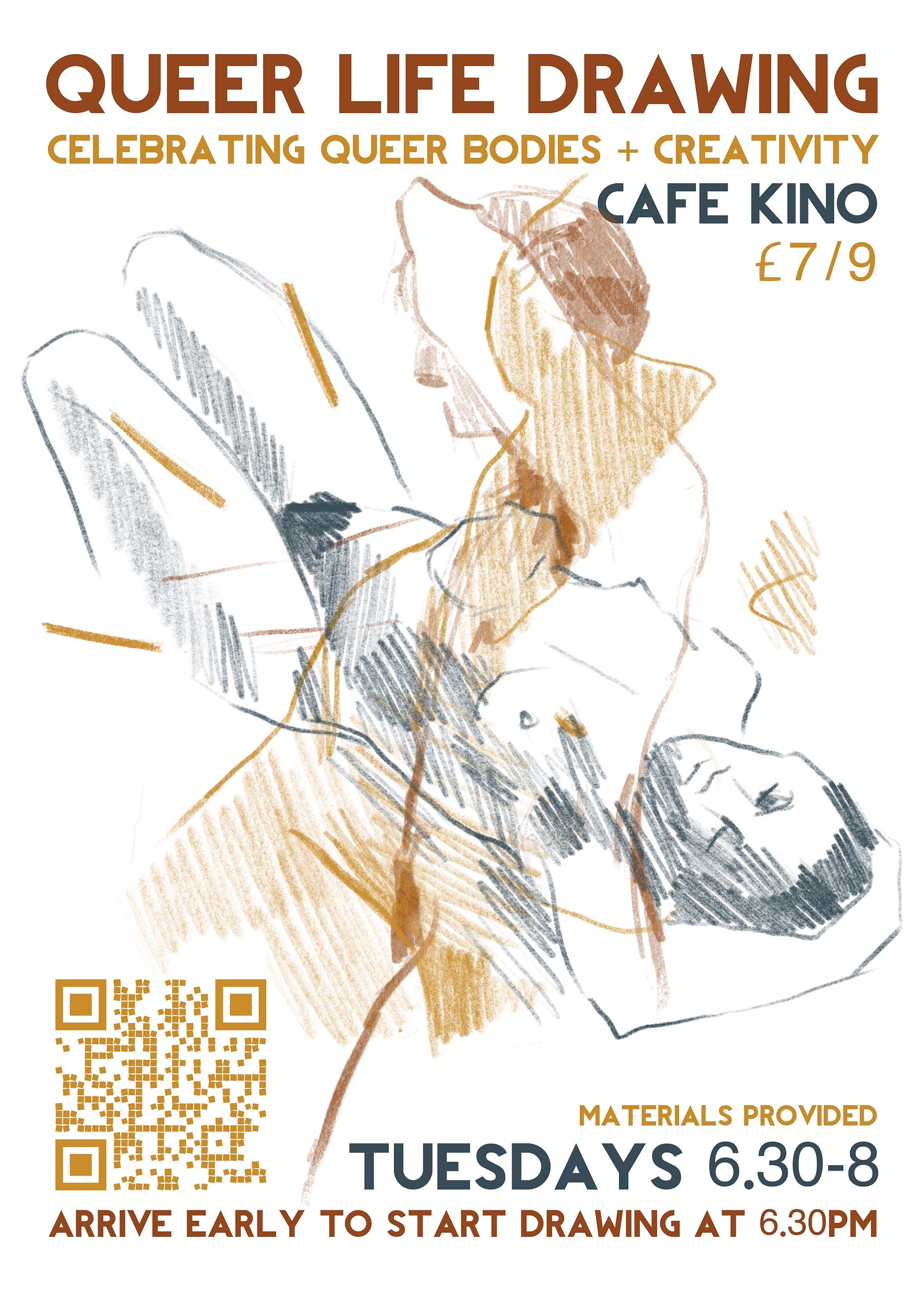 Queer Life Drawing TAKEOVER – Double model at Cafe Kino