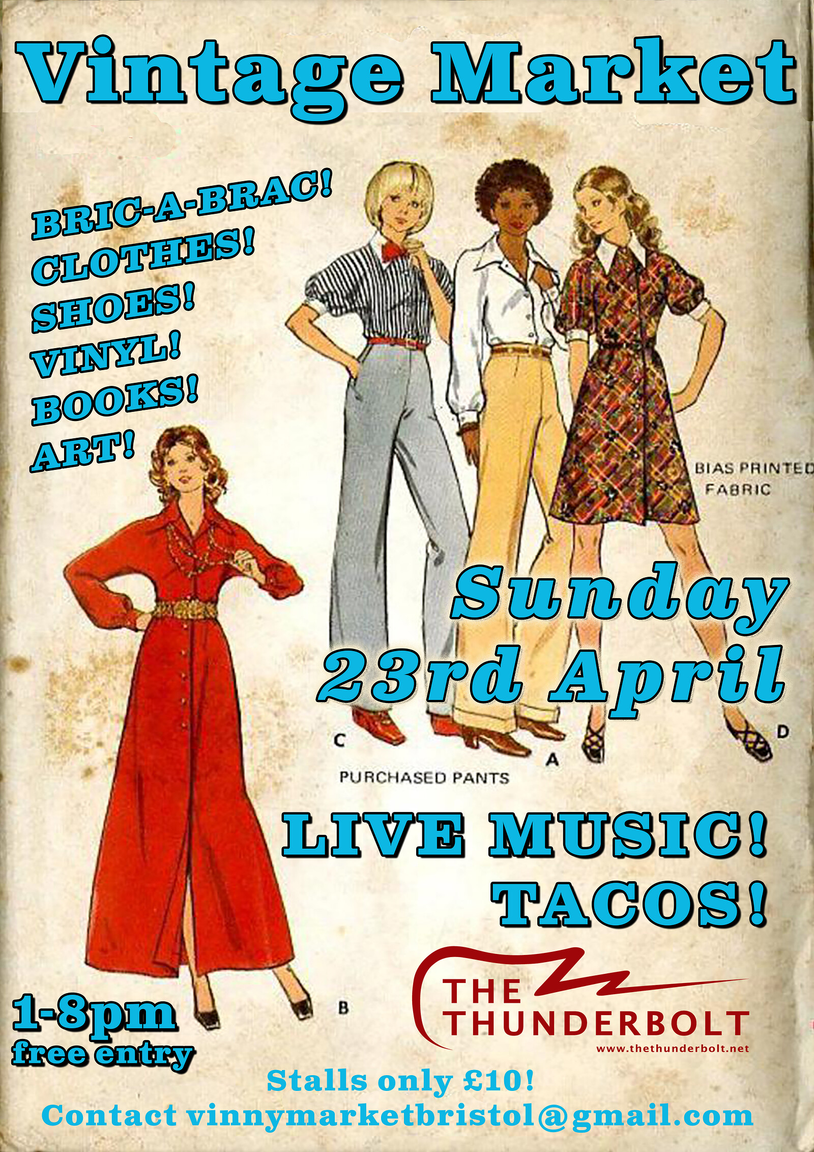 Vintage Market - Free entry Family friendly at The Thunderbolt