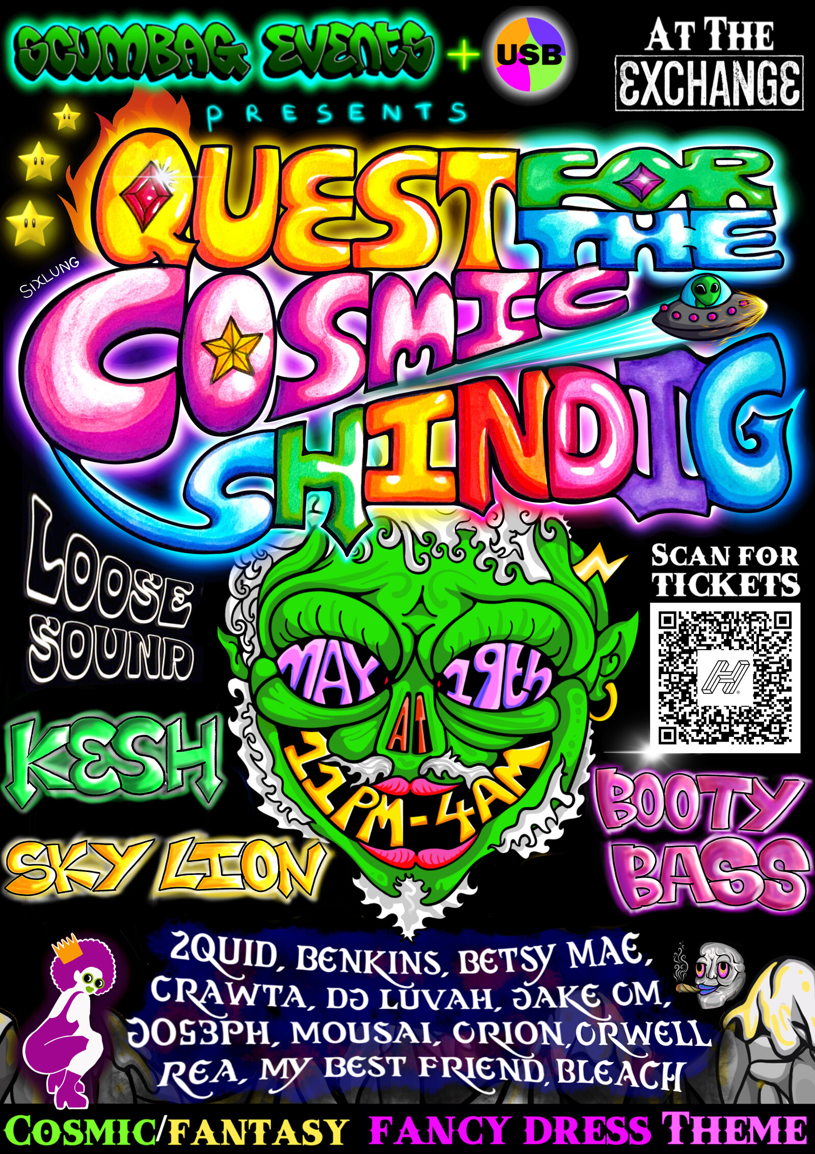 Quest for the Cosmic Shindig at Exchange