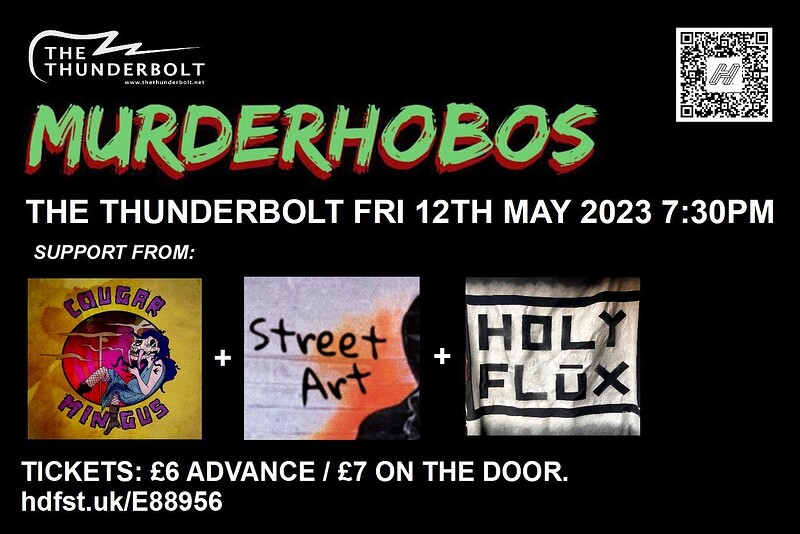 MURDERHOBOS // Cougar Mingus // Street Art // Holy at The Thunderbolt