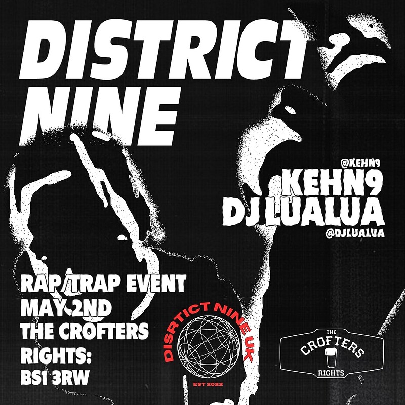RAP NIGHT EP1 PRESENTED BY DISTRICT9 at Crofters Rights