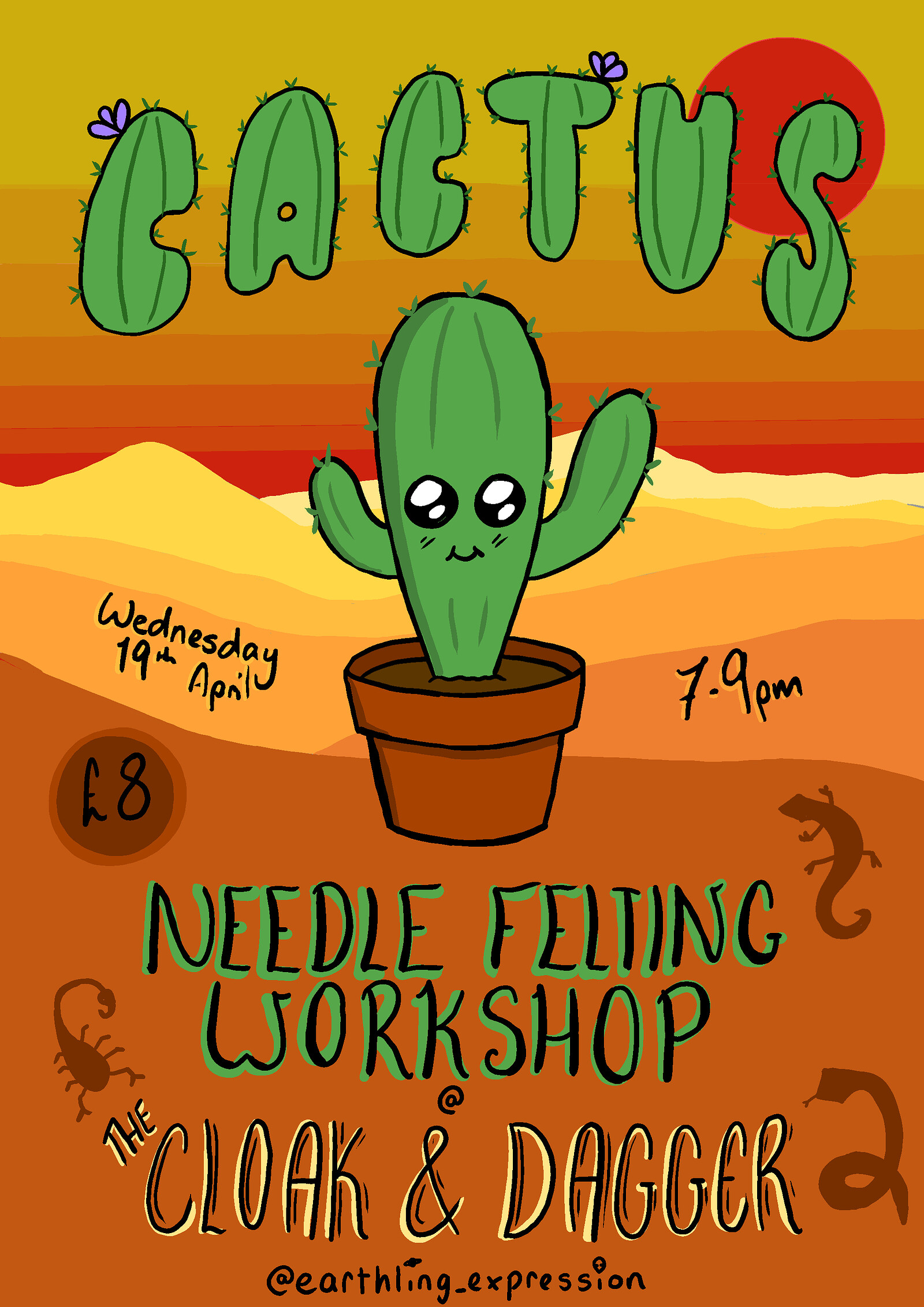 Cactus Felting Workshop at The Cloak and Dagger
