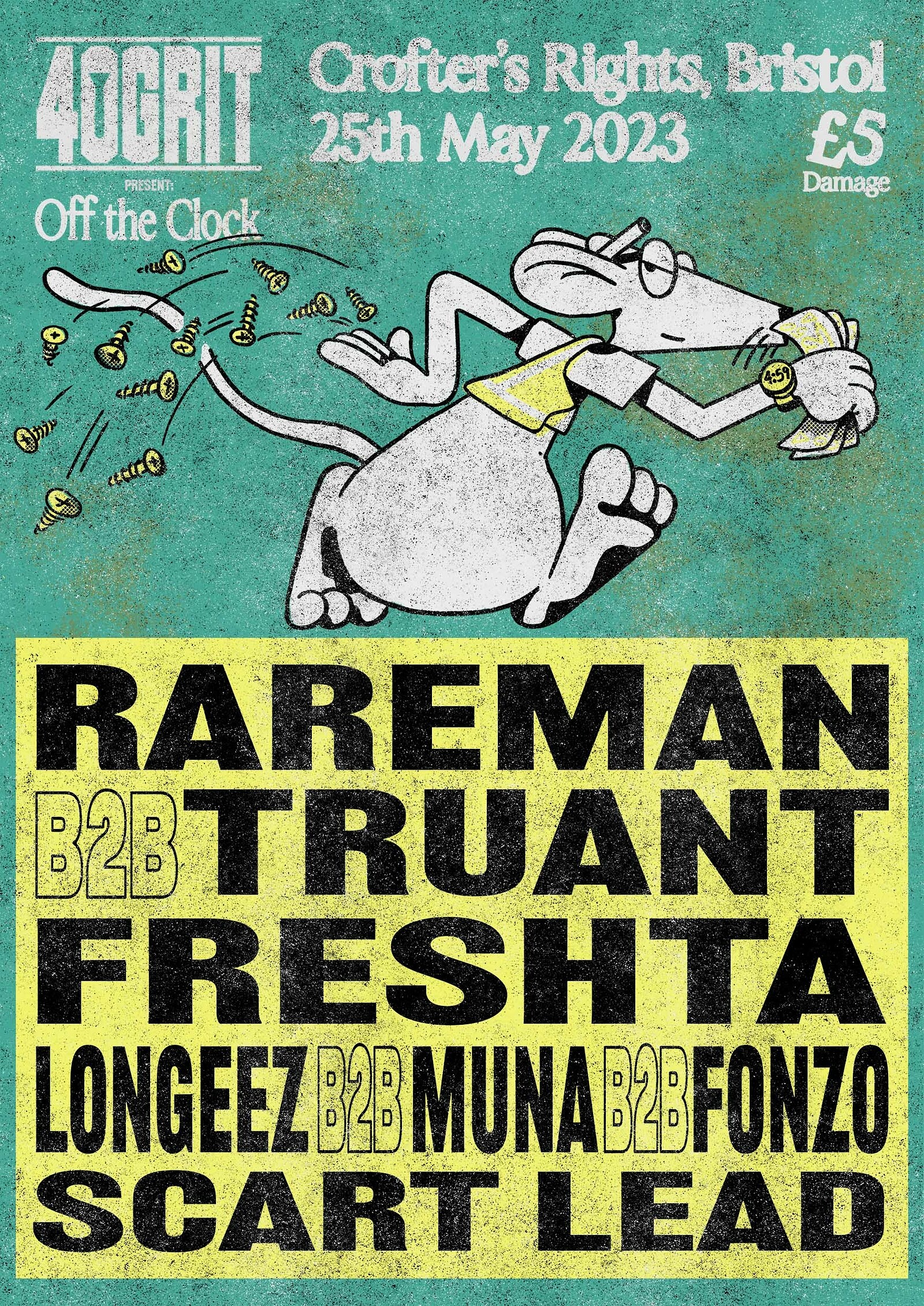 40GRIT RECORDS present: Off The Clock at Crofters Rights