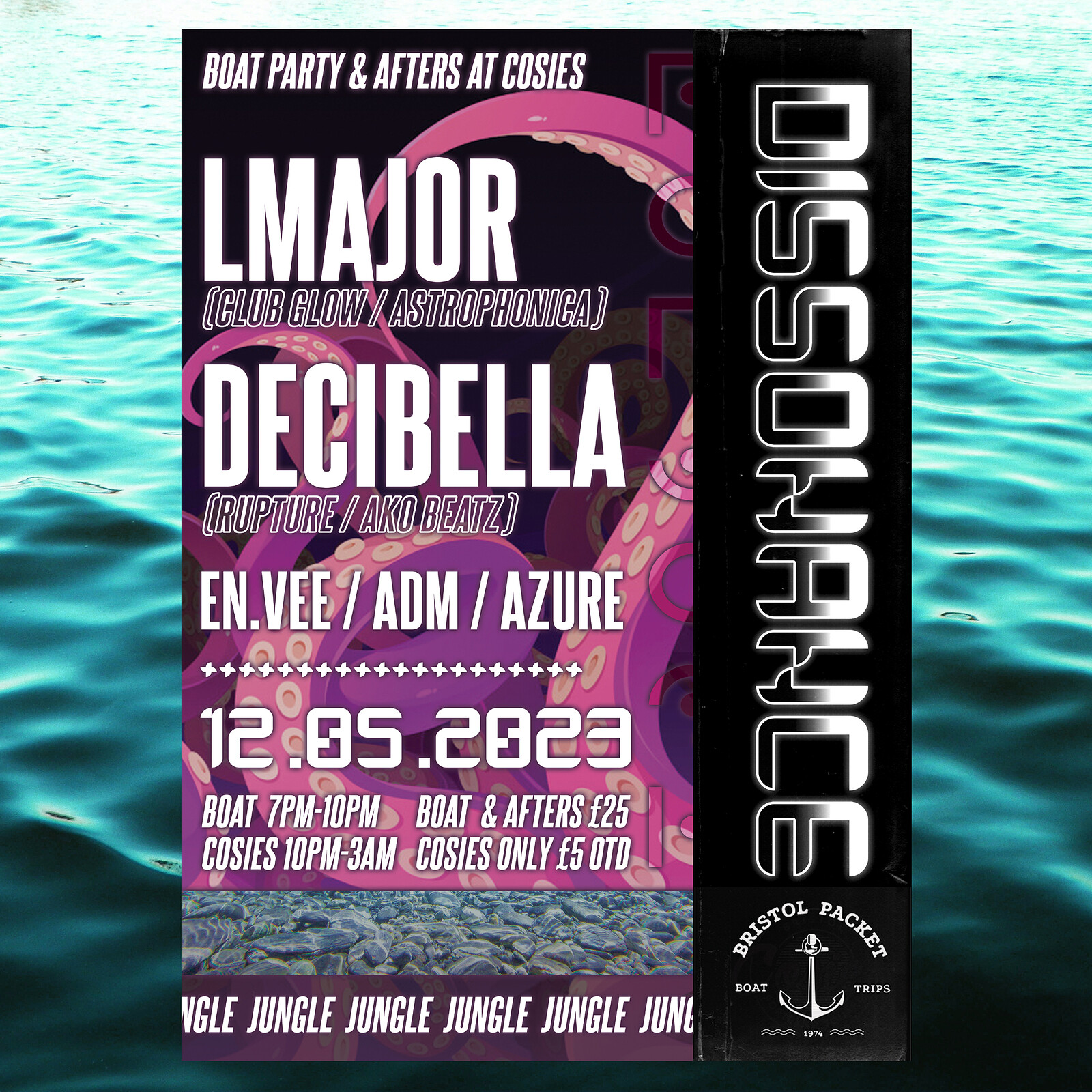 Dissonance Boat Party w/ L Major at Cosies