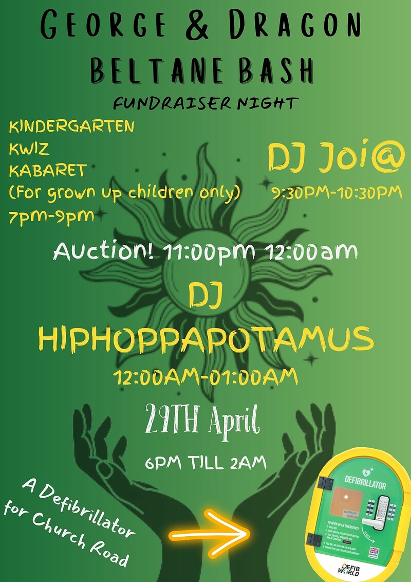 Beltane Fundraiser For A Defibrillator at The George & Dragon Redfield