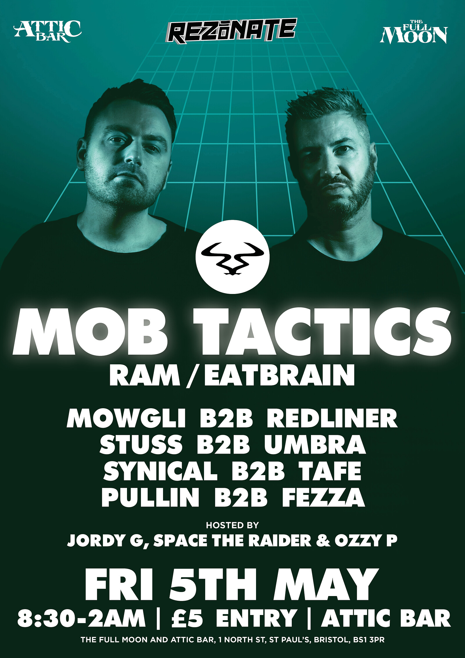Rezonate Presents MOB TACTICS at The Attic Bar