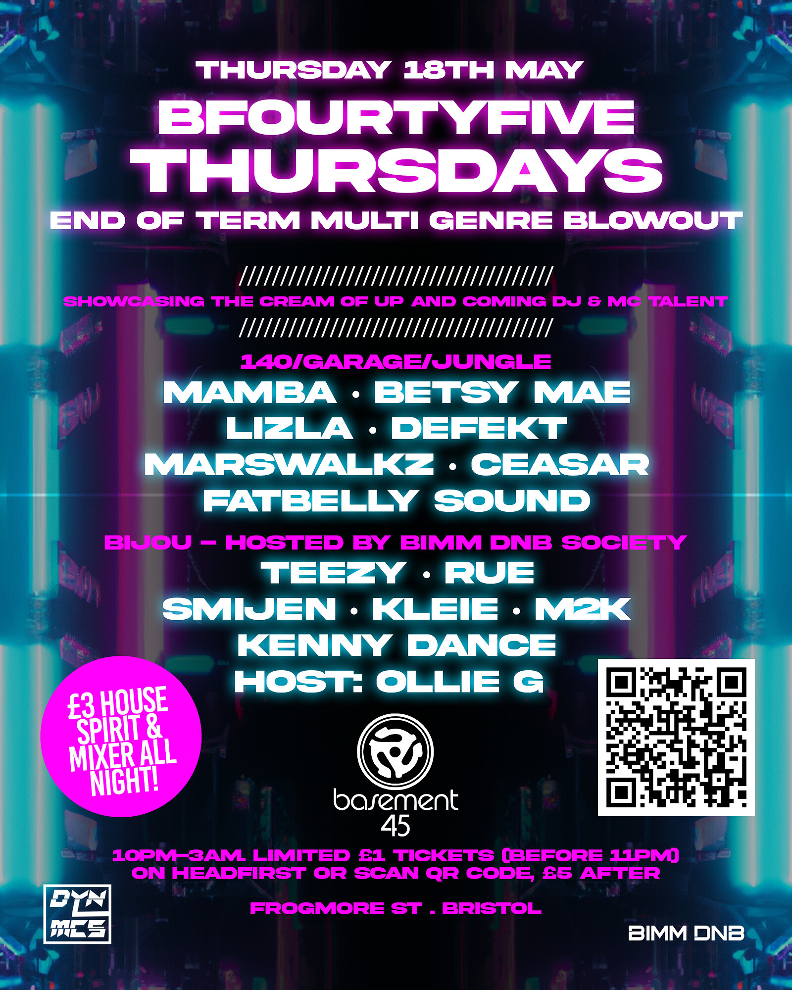 BFOURTYFIVE THURSDAYS : END OF TERM BLOW OUT at Basement 45