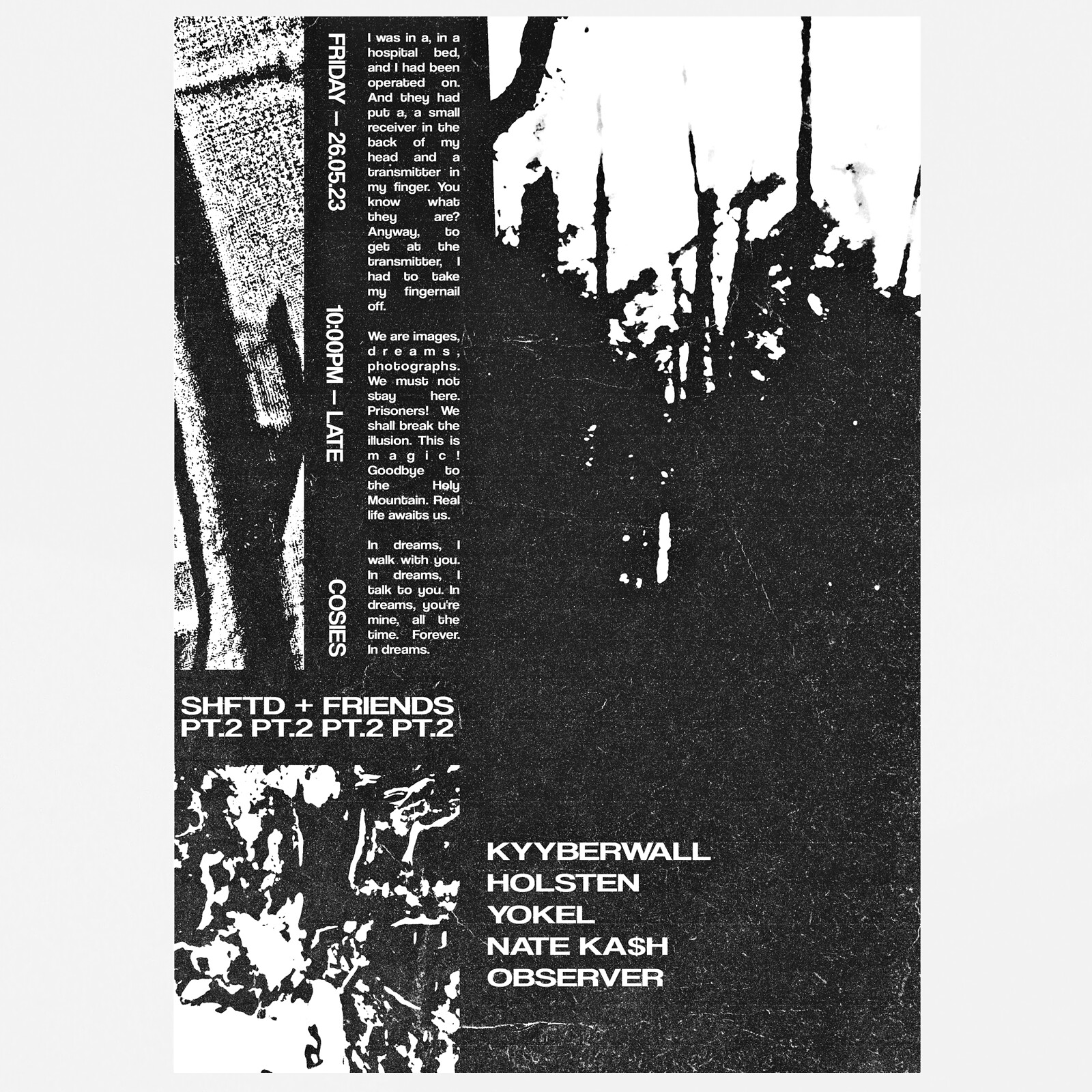 KYYBERWALL + HOLSTEN + YOKEL + NATE KA$H +++ at Cosies
