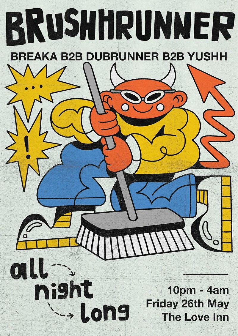 Brushhrunner at The Love Inn