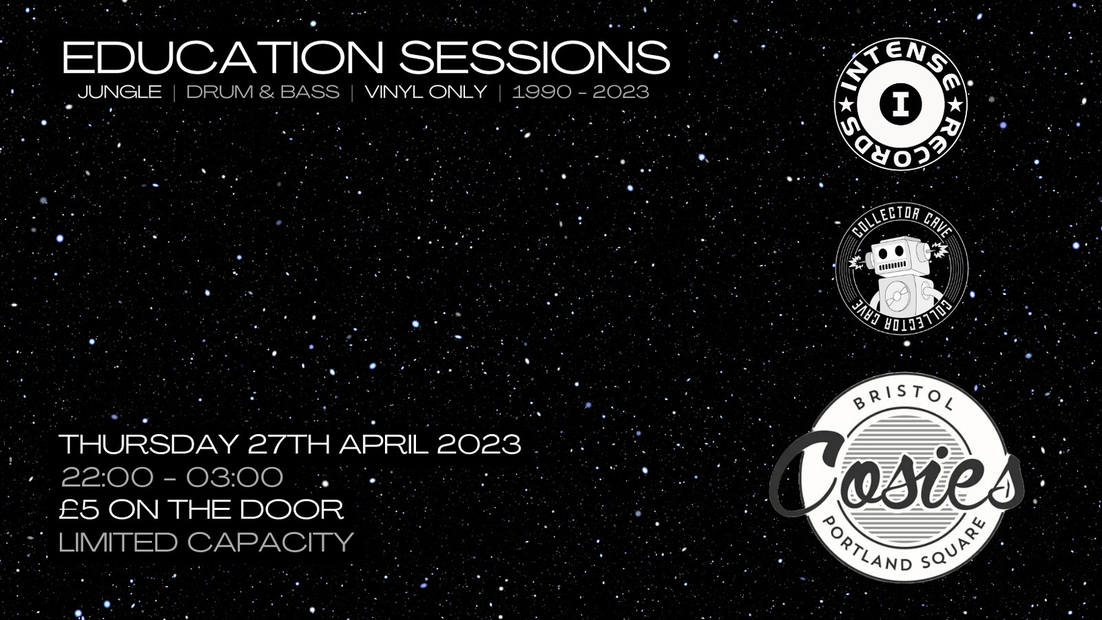 Education Sessions - Strictly Vinyl - Jungle/DnB at Cosies