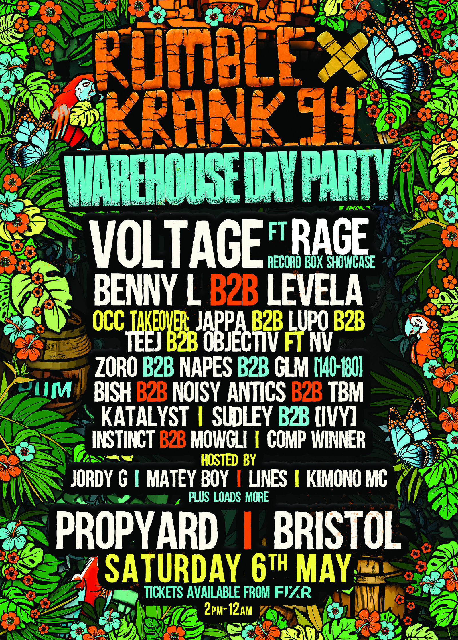 Rumble In The Jungle x Krank94 Warehouse Day party at Propyard