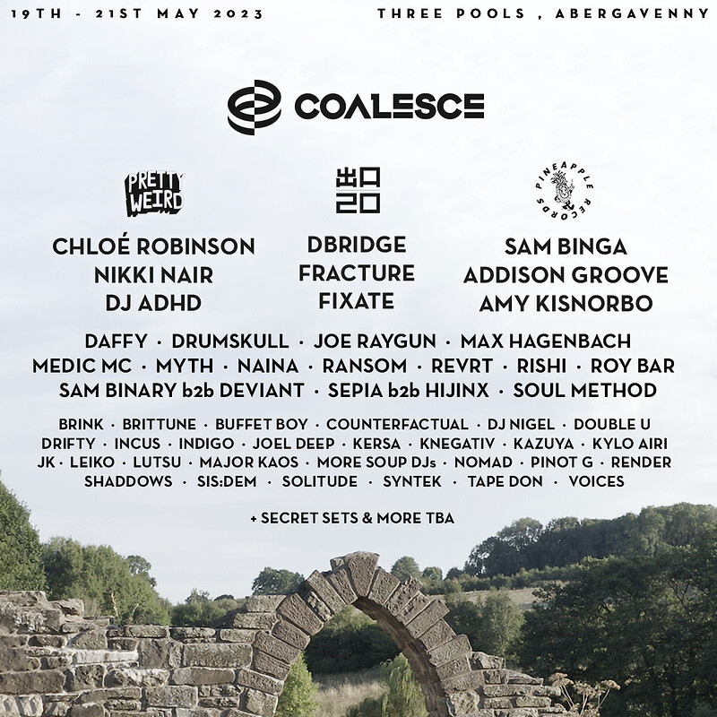 Coalesce Festival 2023 at Three Pools Farm