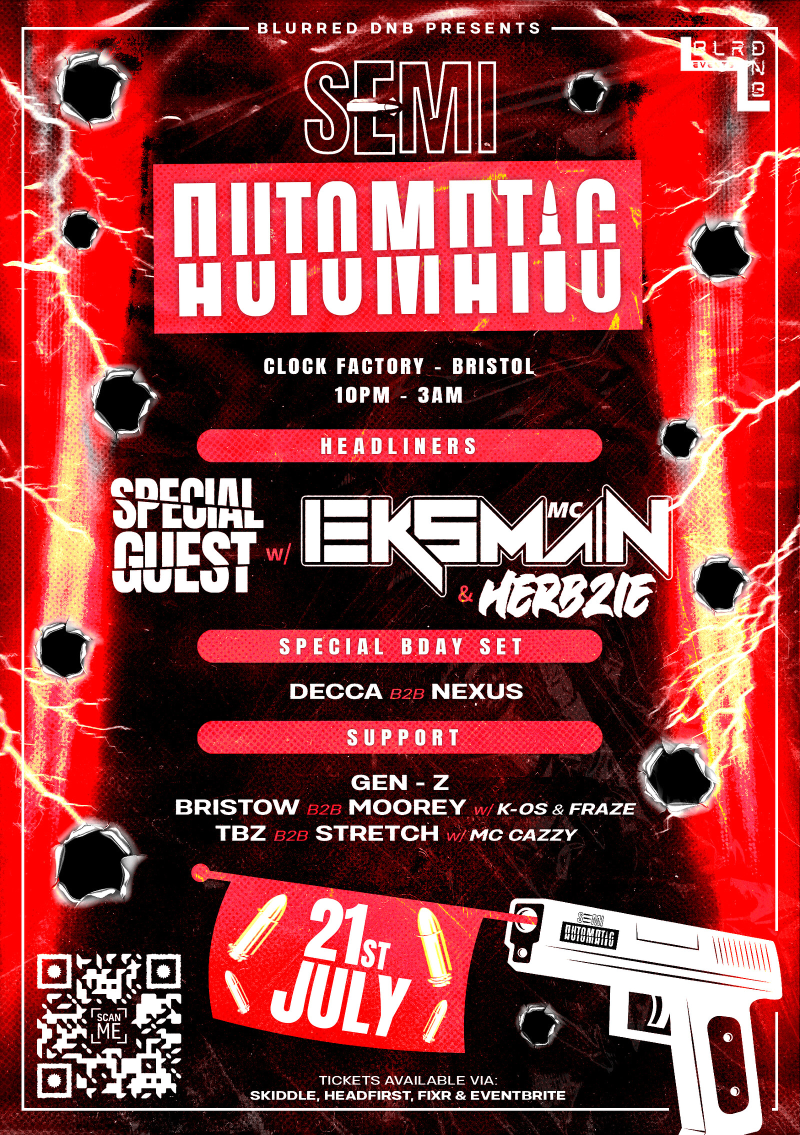 LATTE EKSMAN HERBZIE GENZ DECCA NEXUS dnb at Clock Factory
