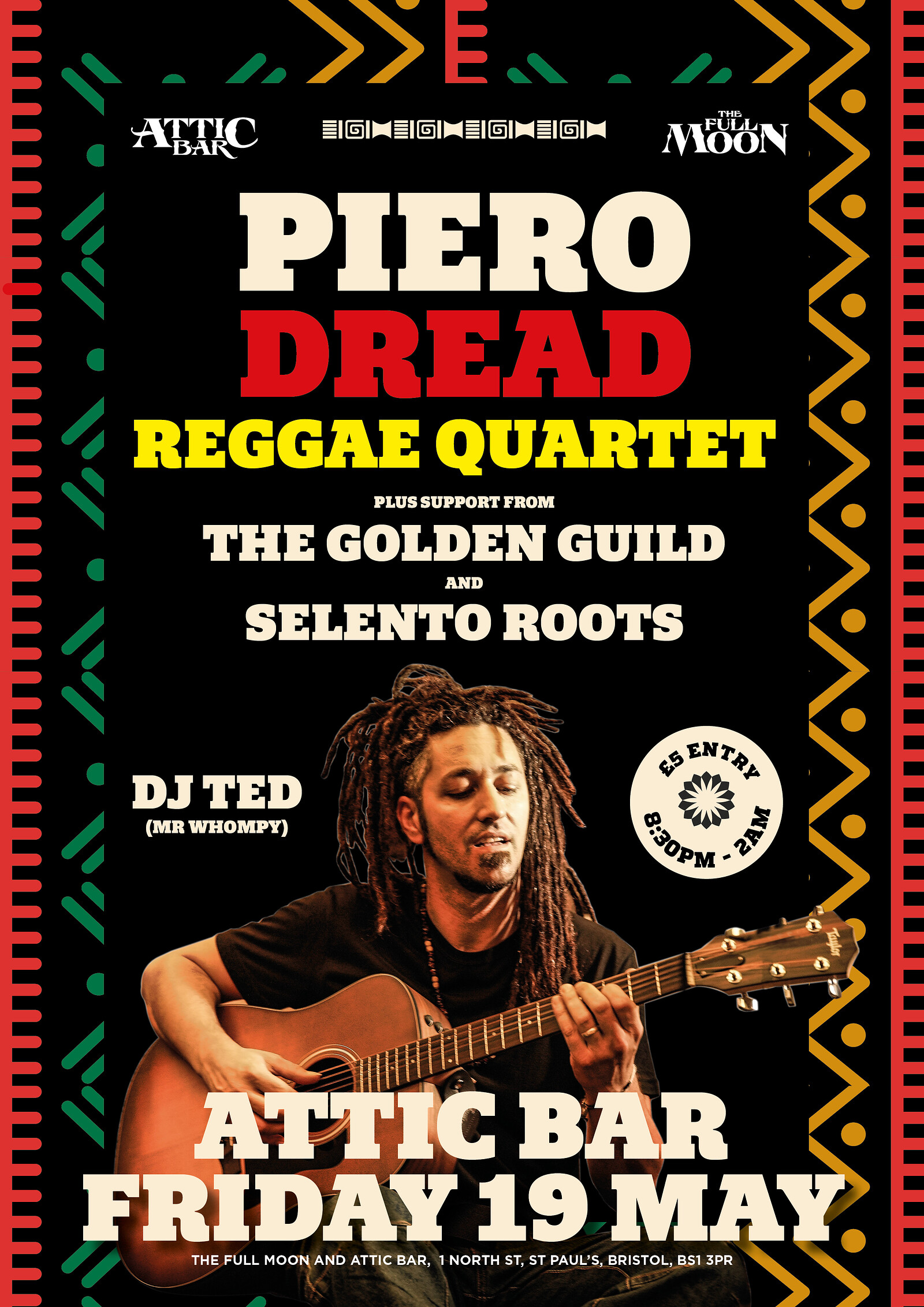 PIERO DREAD REGGAE QUARTET at The Attic Bar