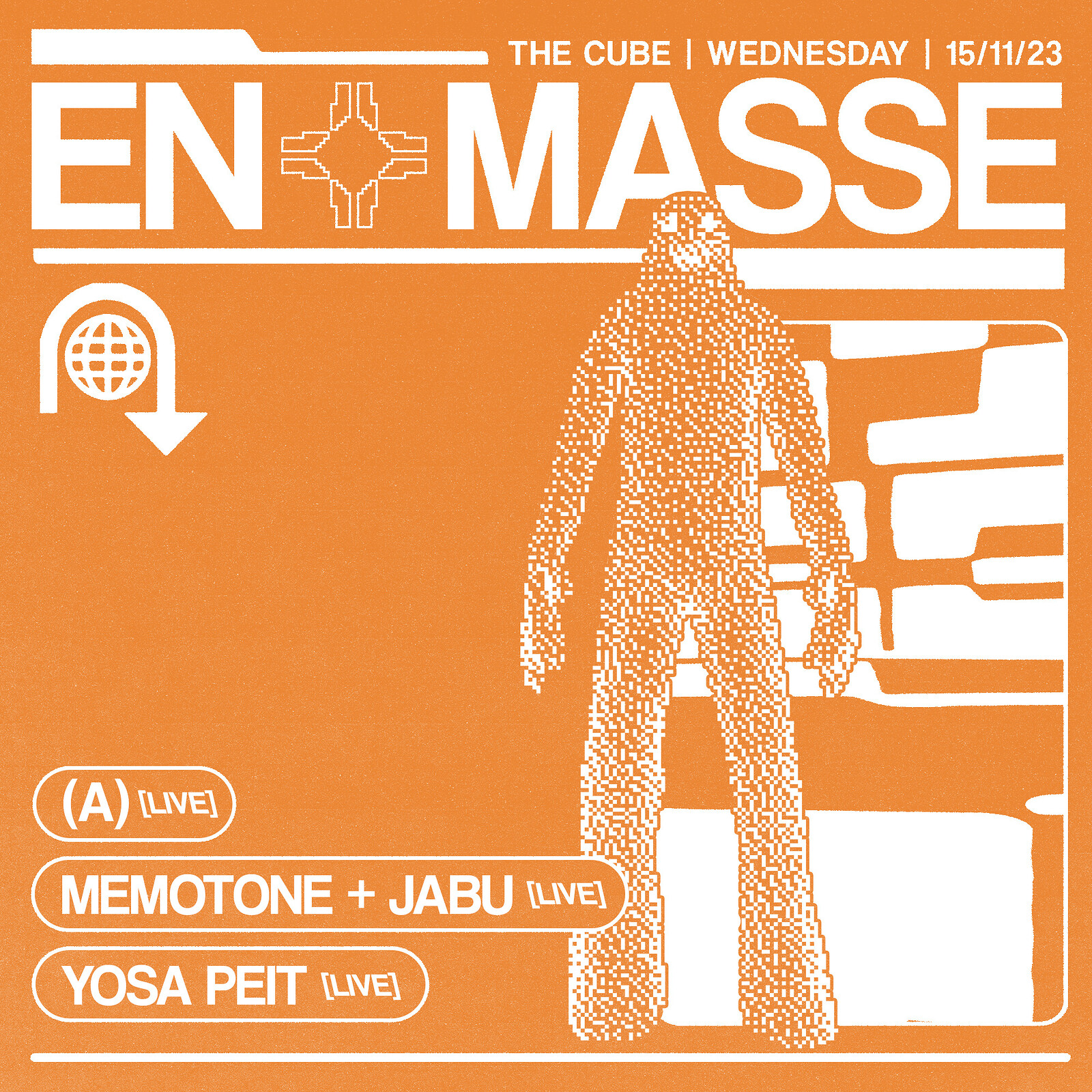 En Masse w/ Yosa Peit, Memotone + Jabu & at The Cube