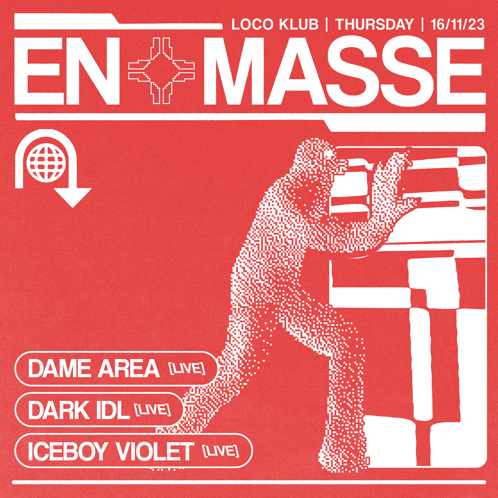 En Masse w/ Dame Area, IceBoy Violet & Dark IDL at Loco Klub