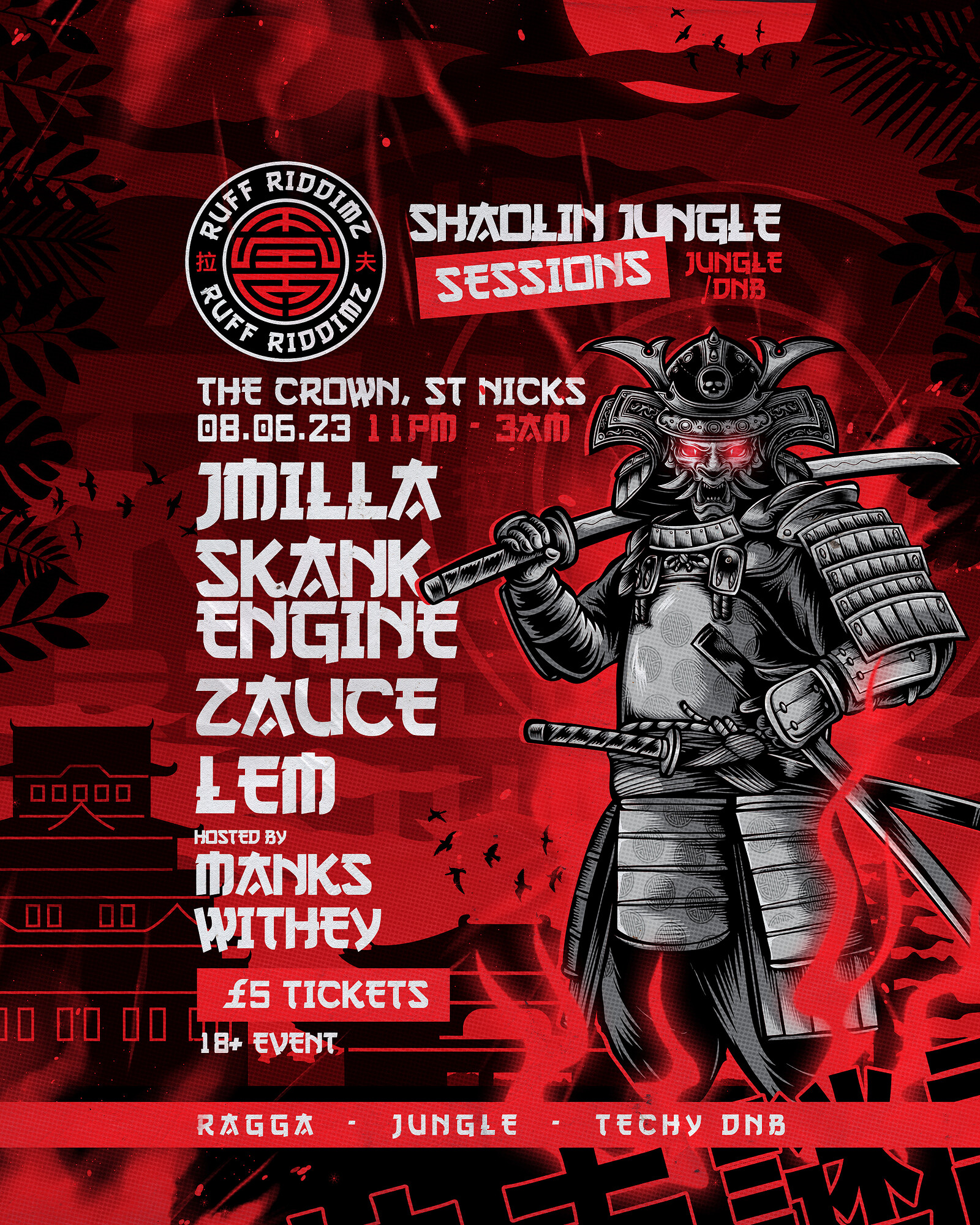 RR Presents: Shaolin Jungle Sessions at The Crown
