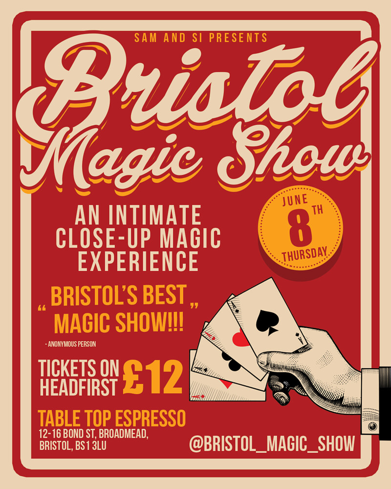 BRISTOL MAGIC SHOW at TABLETOP ESPRESSO