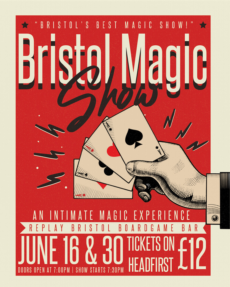BRISTOL MAGIC SHOW at Replay Bristol Board Game Bar