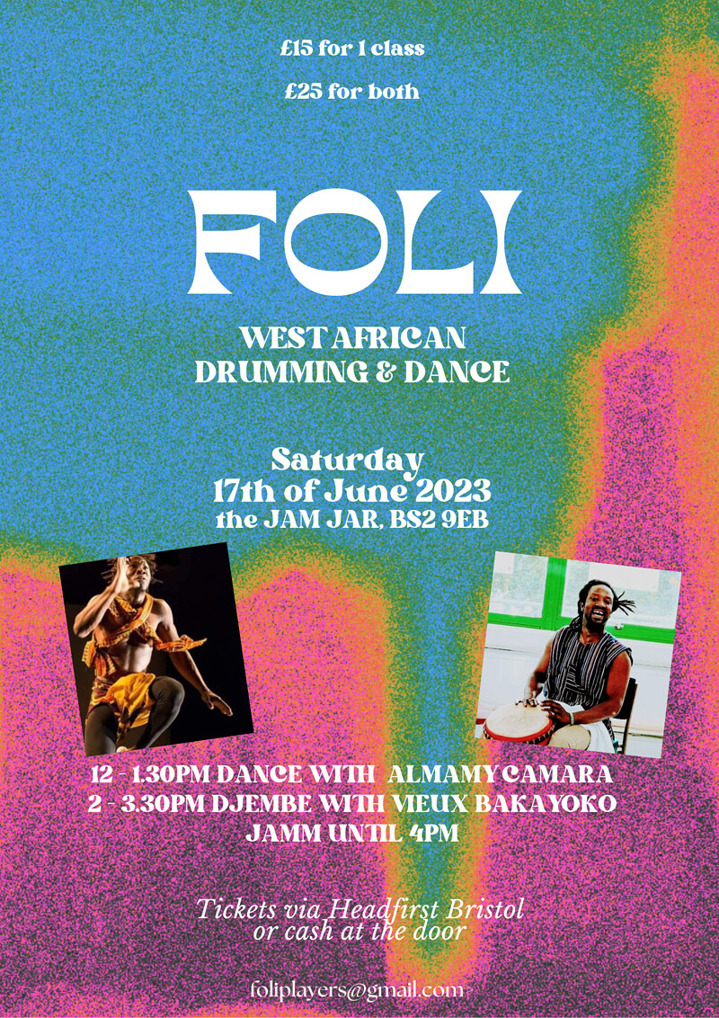 Foli - West African Dance & Djembe Workshops at The Jam Jar