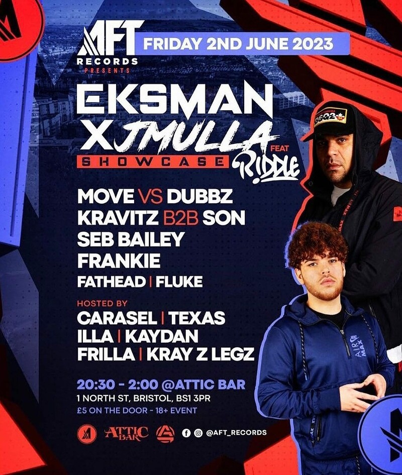AFT Records present Eksman & J Mulla Showcase at The Attic Bar