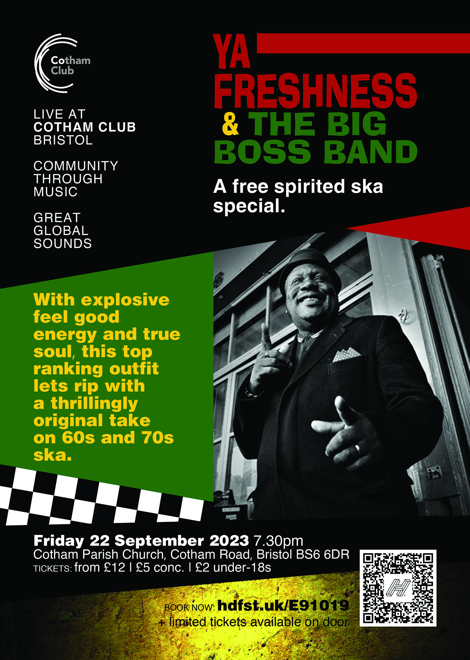 Ya Freshness & Big Boss Band at Cotham Parish Church, Cotham Road, Bristol BS6 6DR