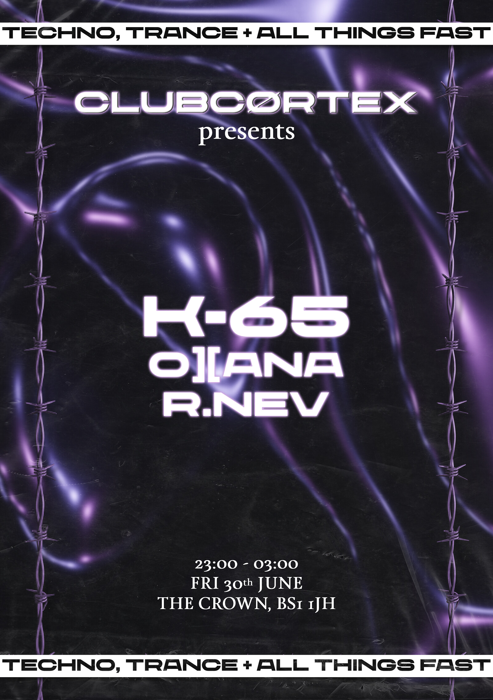 CLUBCØRTEX: K-65, O][ana + R.Nev at The Crown