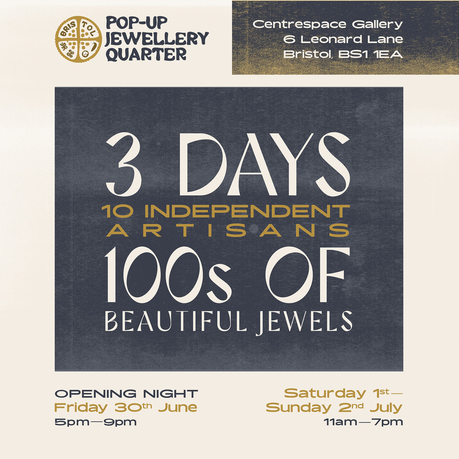 Pop-Up Jewellery Quarter – Bristol at Centrespace Gallery