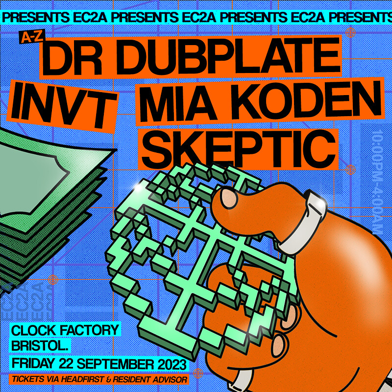Ec2a Presents Dr Dubplate, INVT, Mia Koden & more at Clock Factory