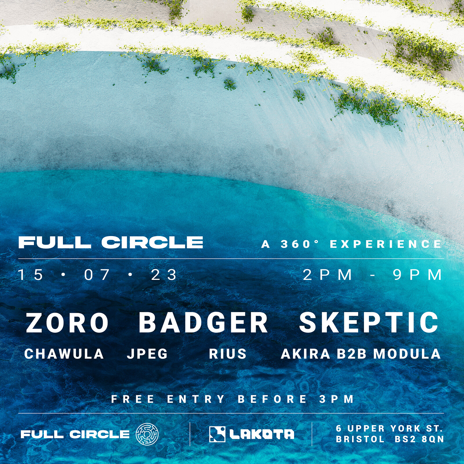Full Circle: Day Party w/ Skeptic, Badger, Zo at Lakota