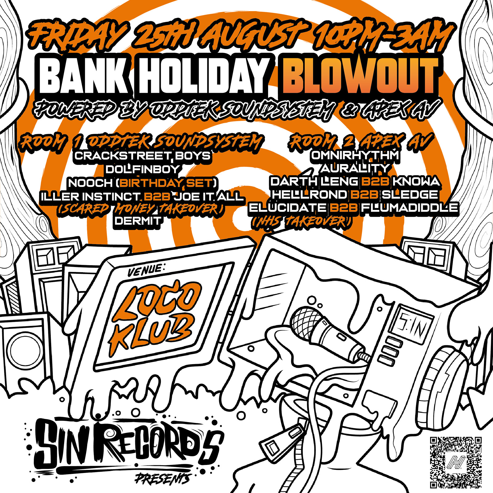 S.I.N Records Presents: Bank Holiday Blowout at Loco Klub