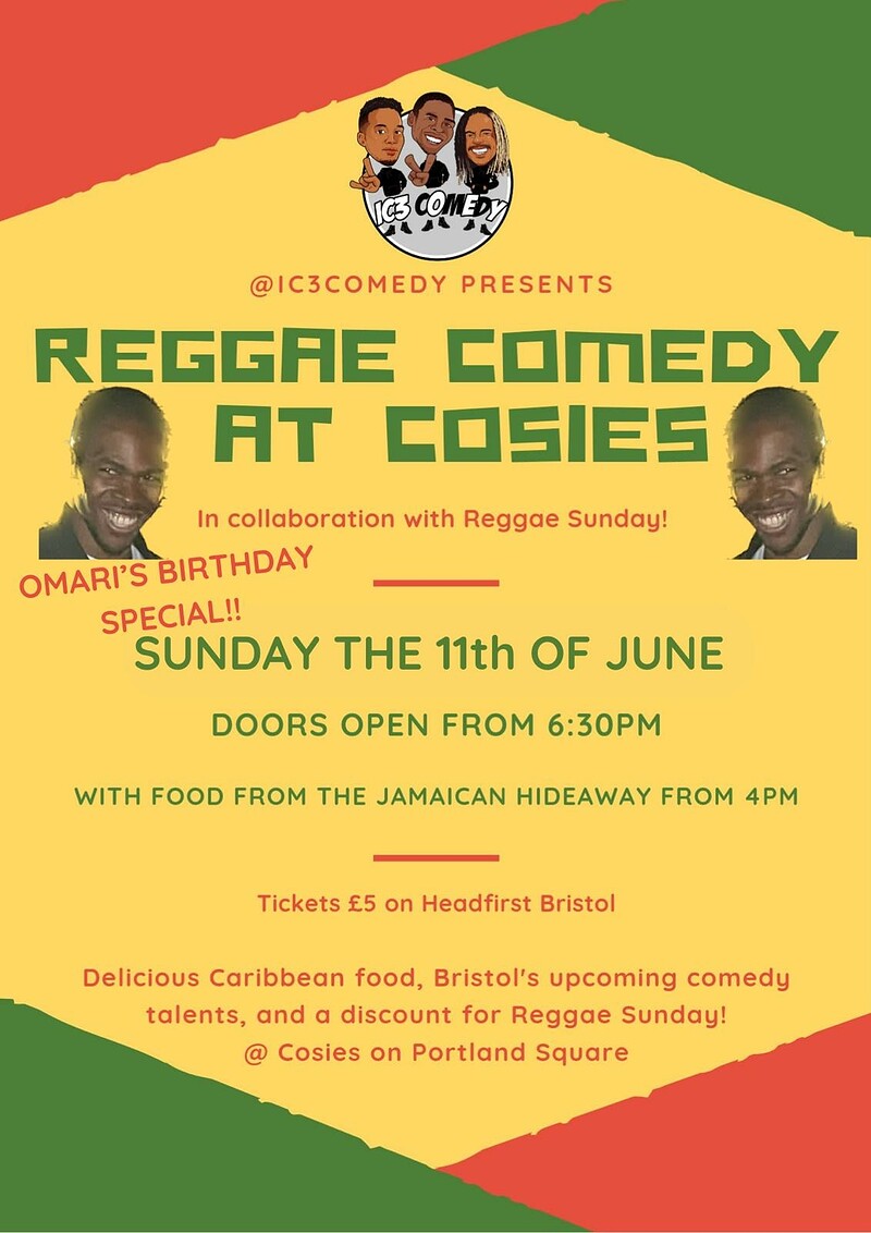 Reggae Comedy at Cosies