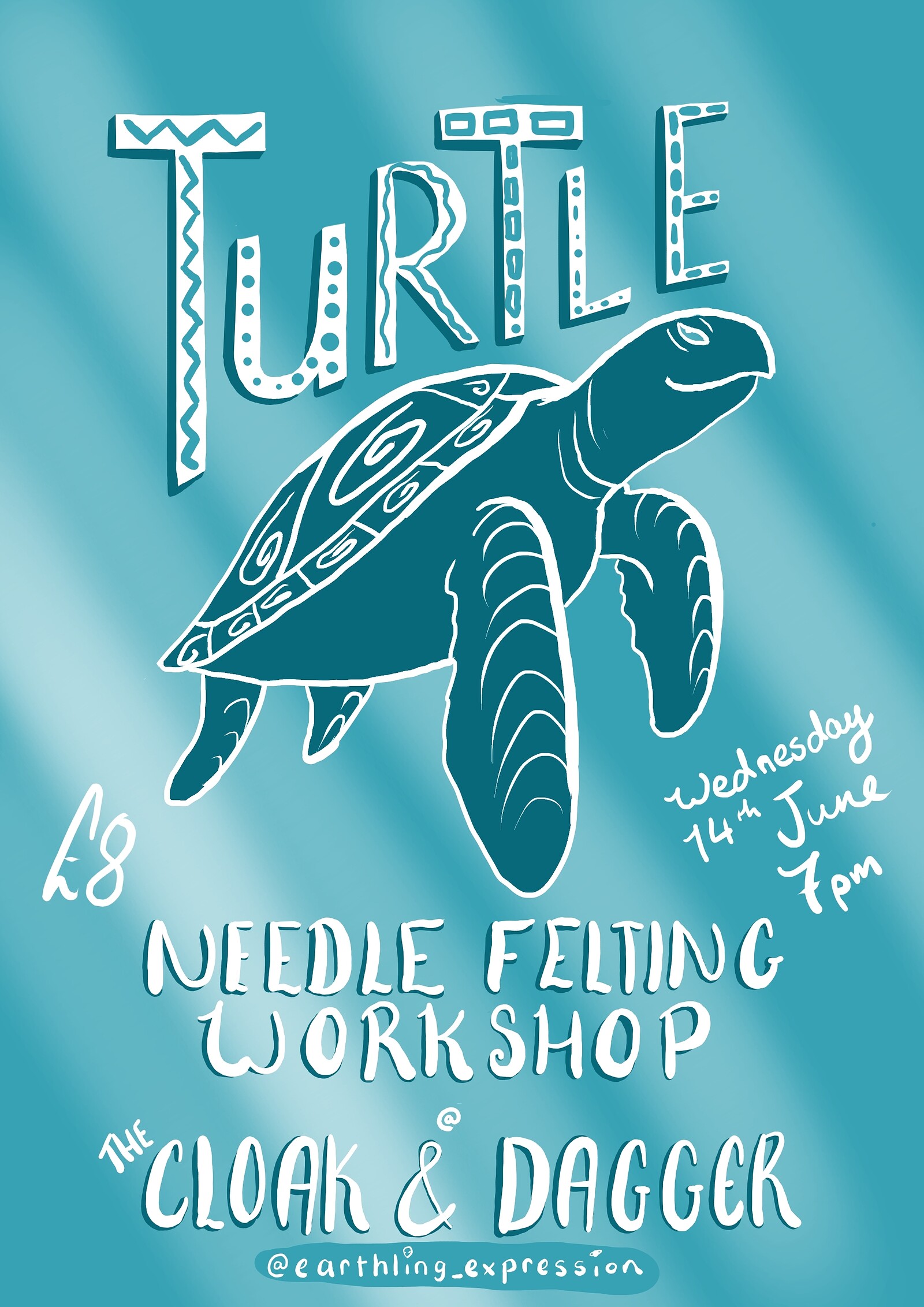 Turtle Felting Workshop at The Cloak and Dagger